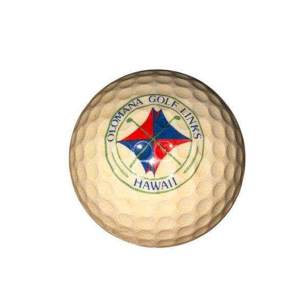 PING GOLF BALL-WHITE/TEAL KARSTEN EYE #3 OLOMANA GOLF LINKS LOGO - Picture 2 of 6
